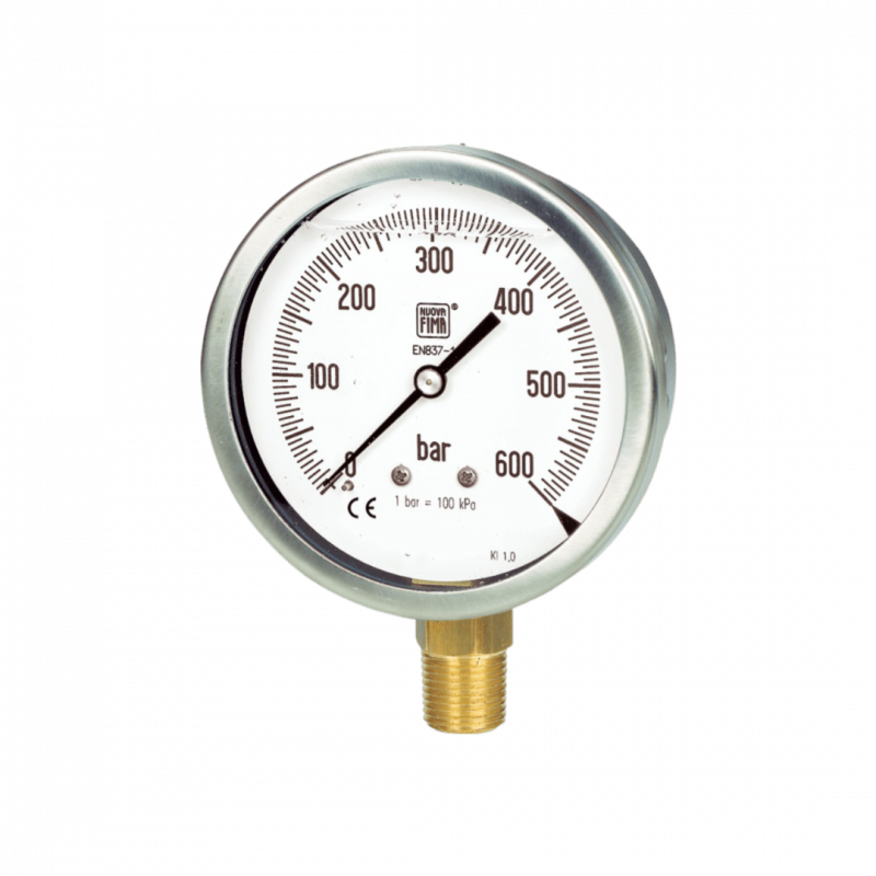 Manómetro MGS10 - Diam 100mm - C/inf 1/2" NPT - 0/70 kg/cm2
