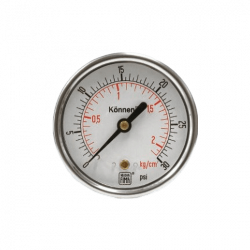 Manómetro MGS10 - Diam 63mm - C/post 1/4" NPT - 0/10 kg/cm2