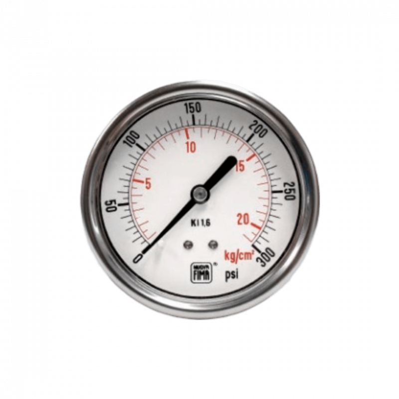 Manómetro MGS18 - Diam 63mm - C/post 1/4" NPT - 0/1 kg/cm2