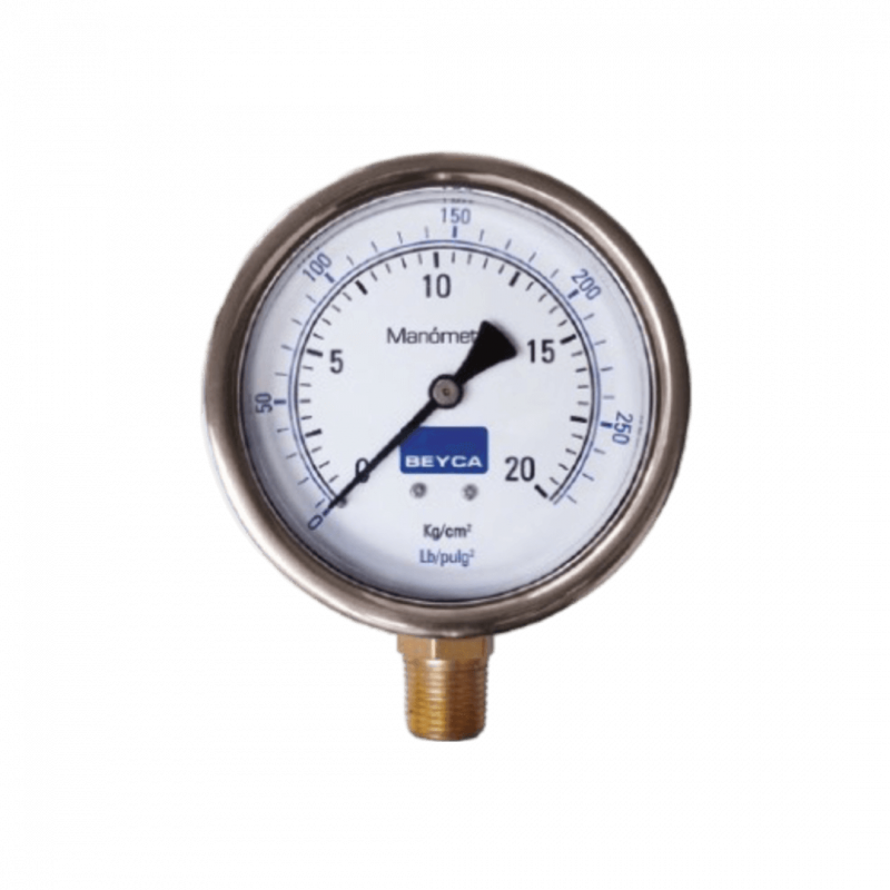 Manómetro MM4-48 - Diam 100mm - C/inf 1/2" NPT - 0/700 kg/cm2
