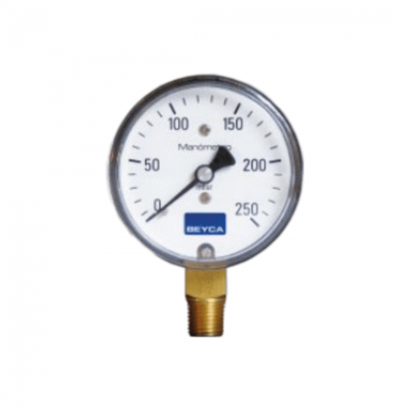 Manómetro MN9NA63 - Diam 63mm - C/inf 1/4" BSPT - 0/400 mbar