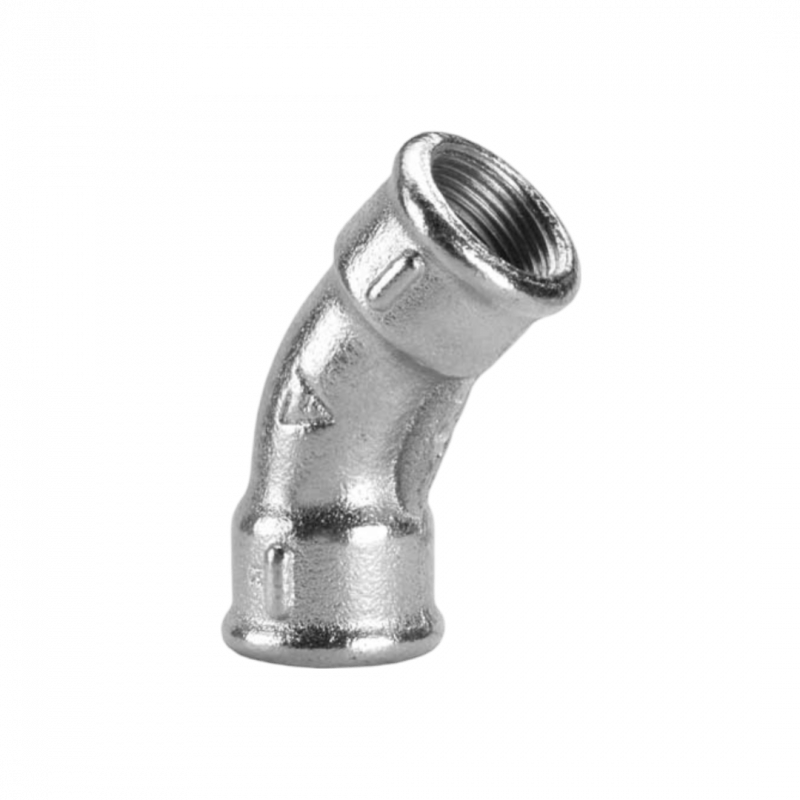 Cruva 45° - HH - Galvanizado - 1" BSPT