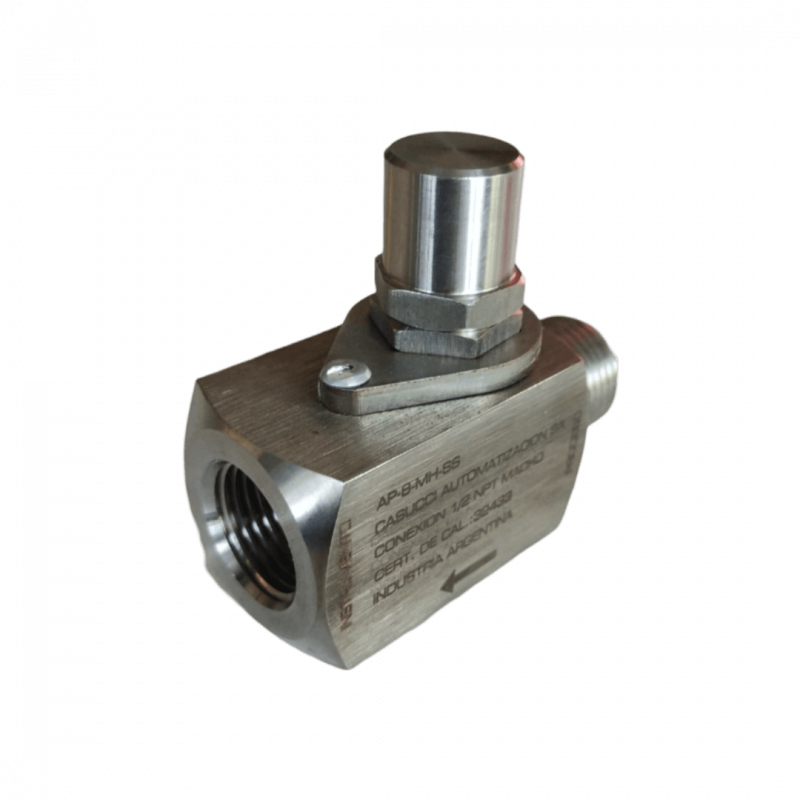 Amortiguador de pulsaciones - Acero inoxidable - 1/2" NPT