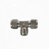 Conector T Hermseal - 3 tubos 1/4" - Ac inox - Molib-Pro