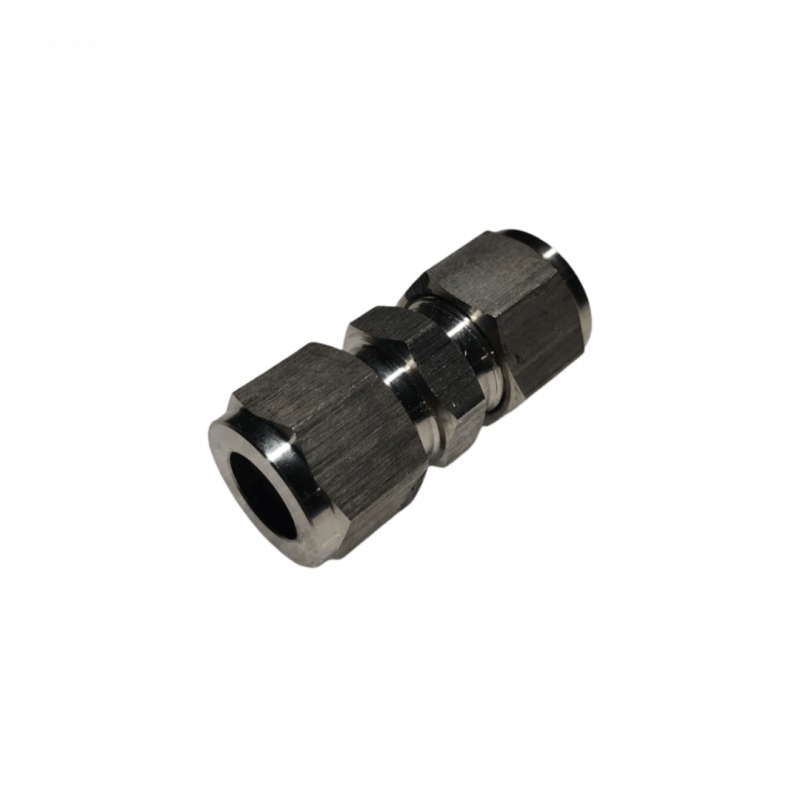 Conector recta Hermseal - 2 tubos 1/2" - Ac inox - Molib-Pro