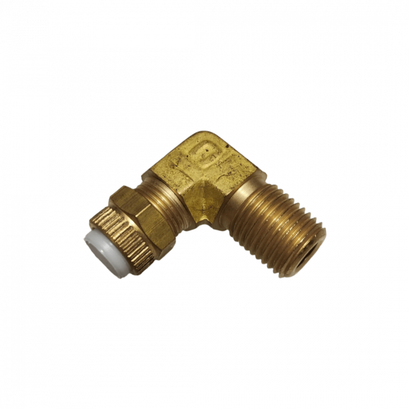 Conector codo Poliseal - T 5/16" - R 1/4" NPT - Bronce