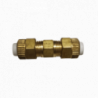Conector recta Poliseal - 2 tubos 3/8" - Bronce