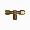 Conector T Safelock - 2 tubos 3/8" OD - R 1/4" BSPT - Bronce