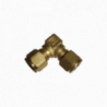 Conector codo Safelock - 2 tubos 3/8" OD - Bronce