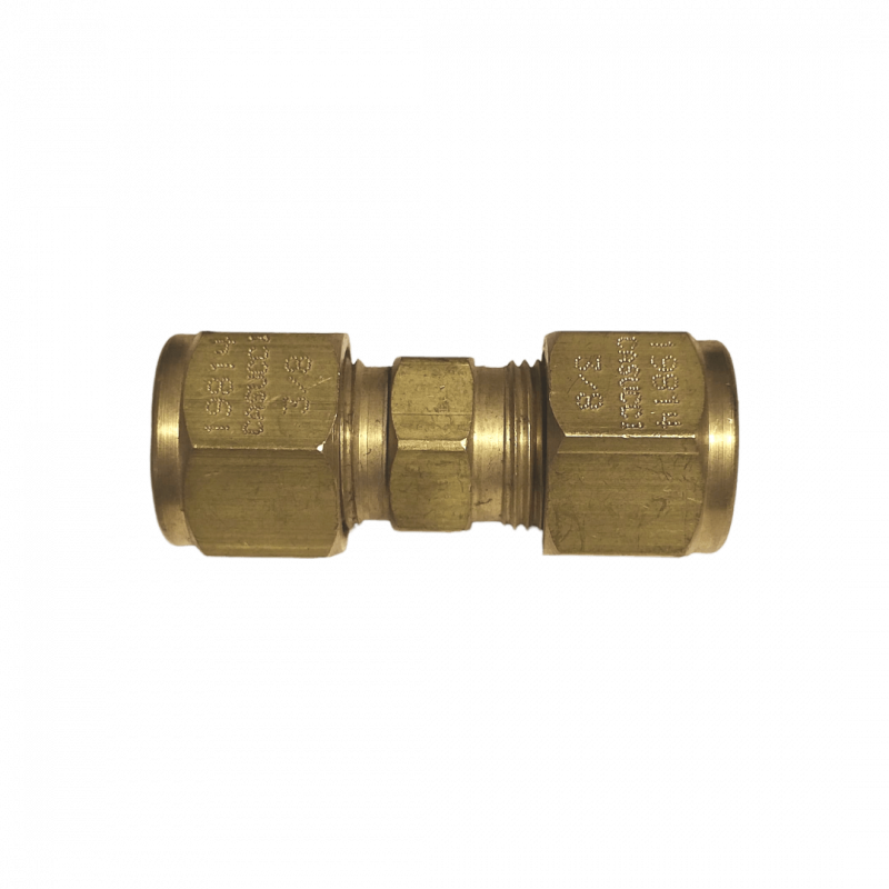 Conector recto Safelock - 2 tubos 1" OD - Bronce