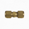 Conector recto Safelock - 2 tubos 3/8" OD - Bronce