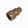 Conector recto Safelock - T 1/2" OD - 1/2" BSPT - Bronce