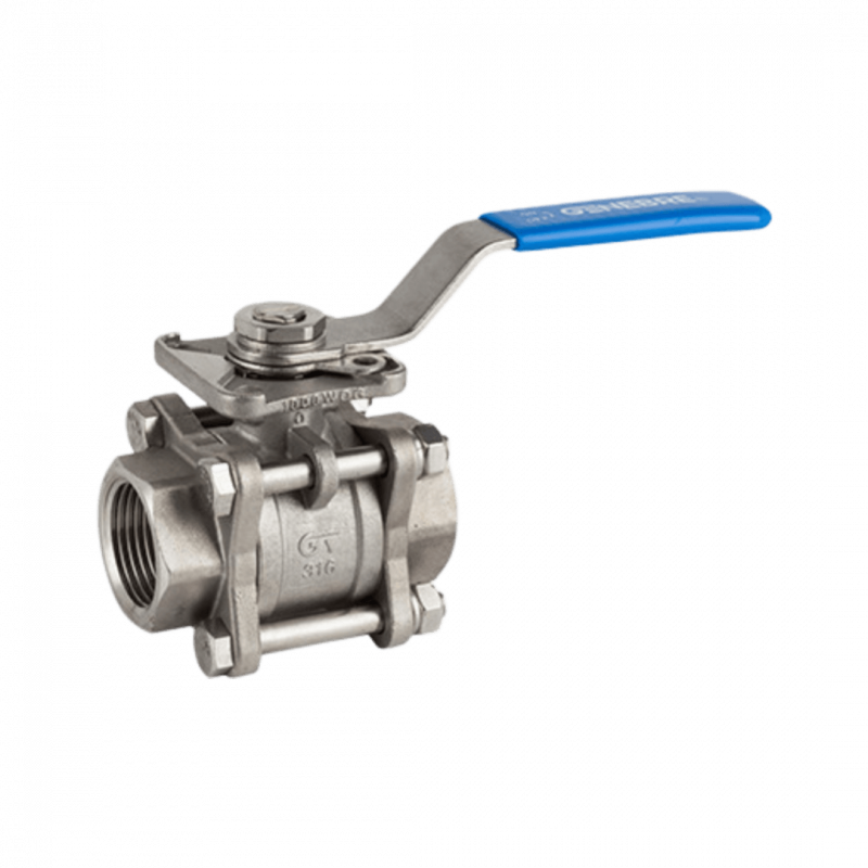 Válvula esférica 2025 - 3 piezas - Inoxidable - PT - 3/4" BSPT