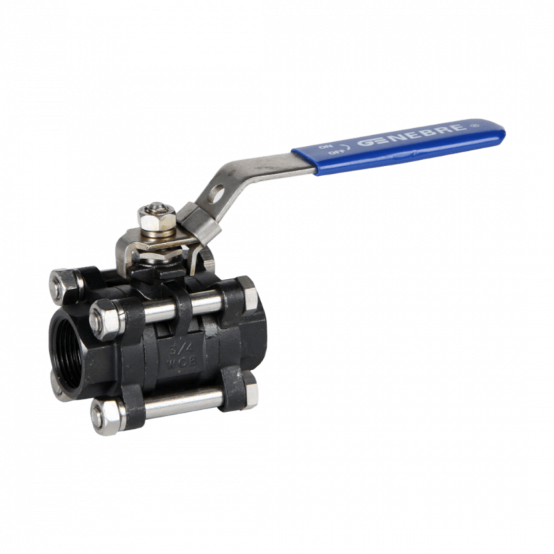 Válvula esférica 2034 - 3 piezas - Ac. Carbono - PT - 2" BSPT
