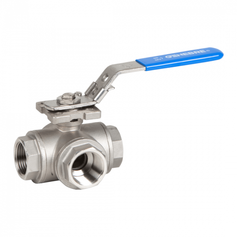 Válvula esférica 2040 - 3 piezas - Inoxidable - Esfera L - 3/4" BSPT