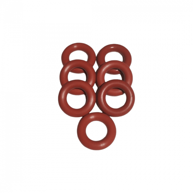 O-ring para tubo de vidrio - Diámetro 5/8" - Siliconado - Rojo