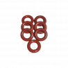O-ring para tubo de vidrio - Diámetro 5/8" - Siliconado - Rojo