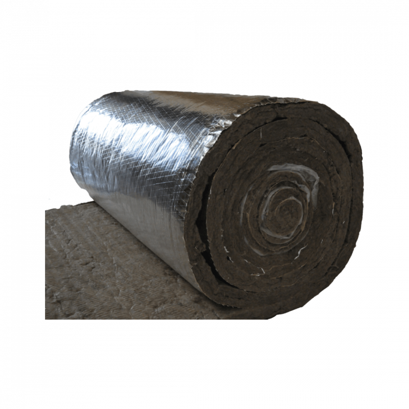 Fieltro de lana mineral foil aluminio - Densidad 35kg/m3 - Espesor 2"