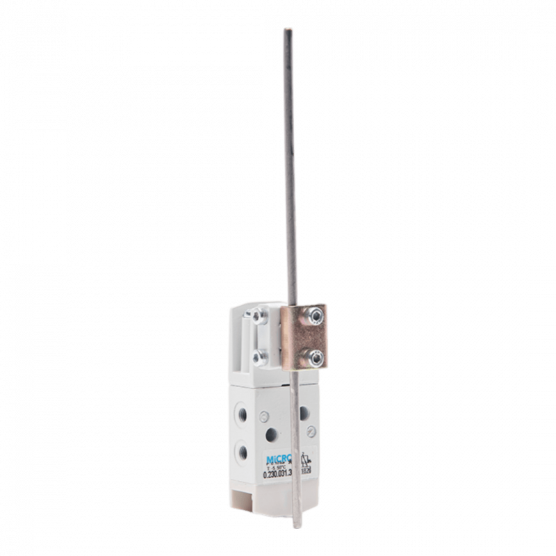 Válvula 3/2 MM M5 mando varilla lateral regulable