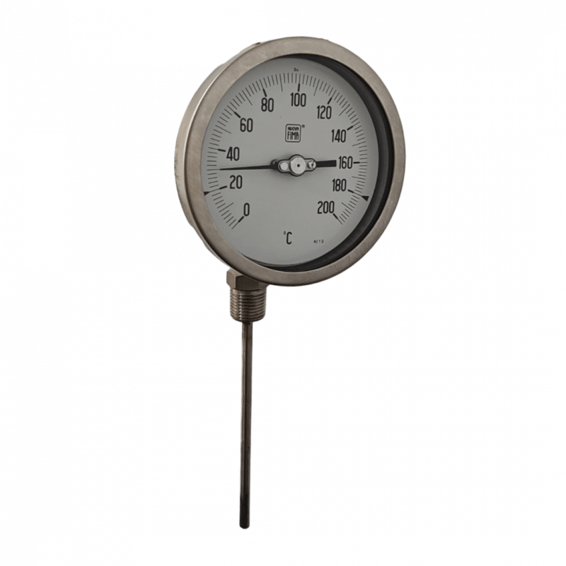 Termómetro TM4P-124K - Diam 100mm - C/inf 1/2" NPT - 0/300 °C