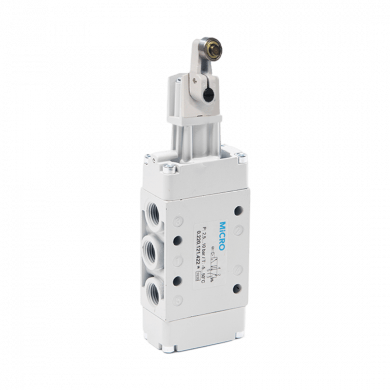 Válvula 5/2 SB1 SERVO 1/4" mando rodillo lateral