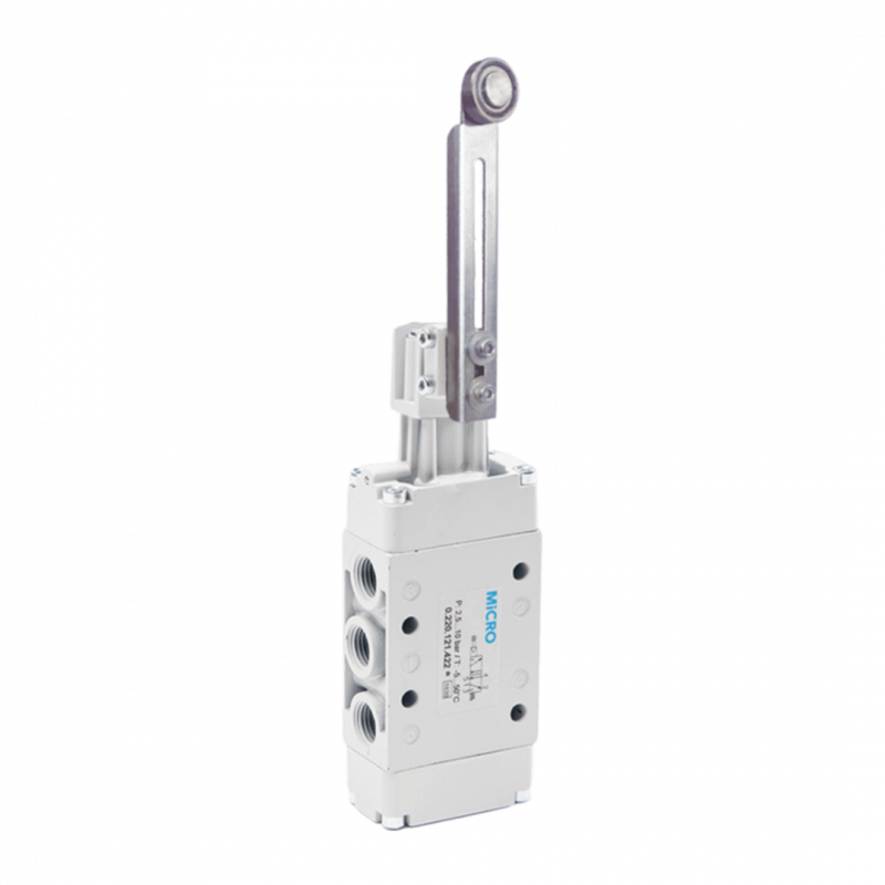 Válvula 5/2 SB1 SERVO 1/4" mando rodillo lateral regulable