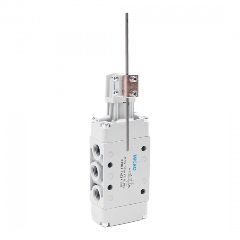 Válvula 5/2 SB1 SERVO 1/4" mando varilla lateral regulable