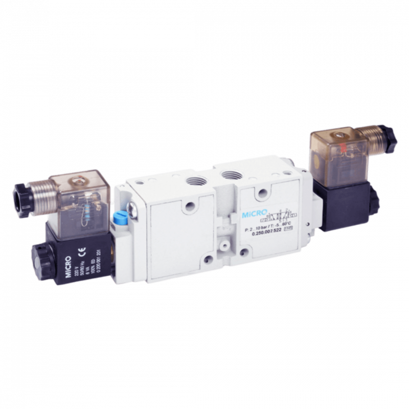 Válvula 5/3 CH1-GM G1/4" ME CC 220Vca